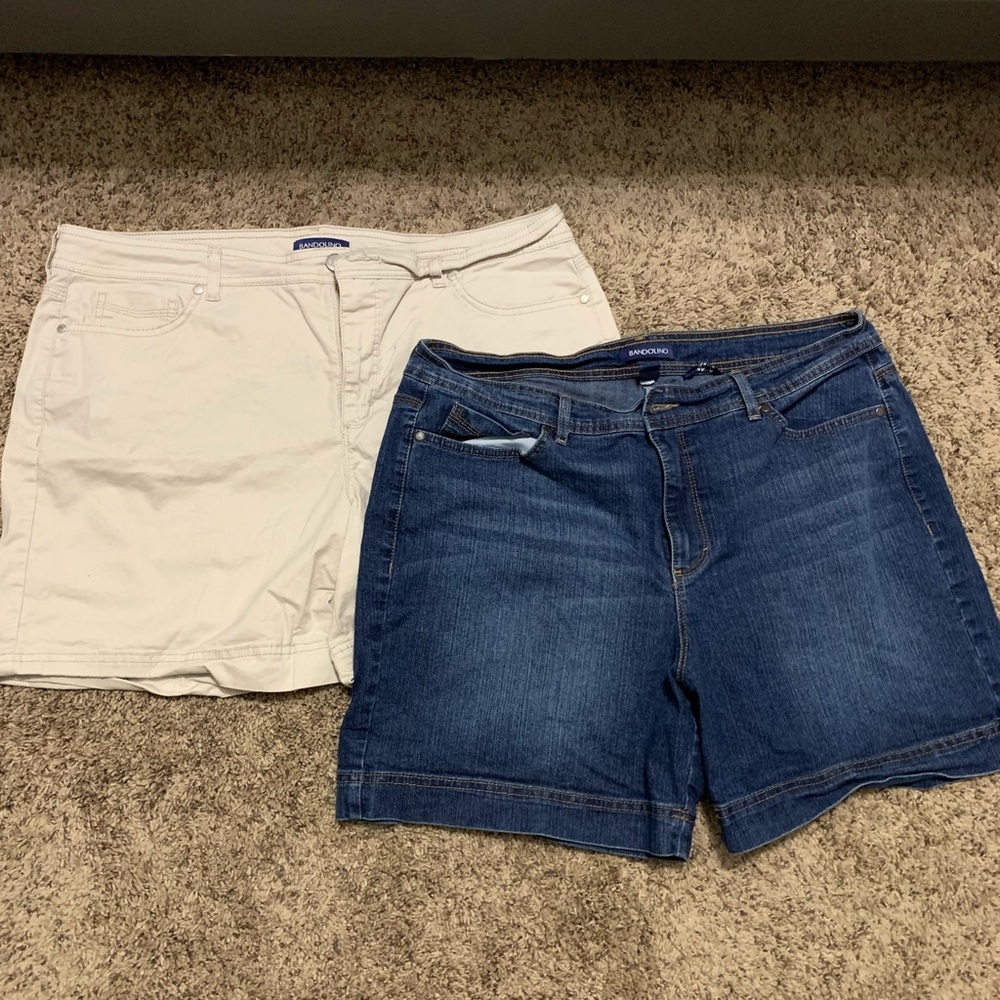 Jean and khaki shorts